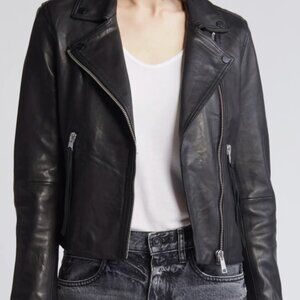 All Saints Dalby Leather Jacket Size 6 - excellent condition